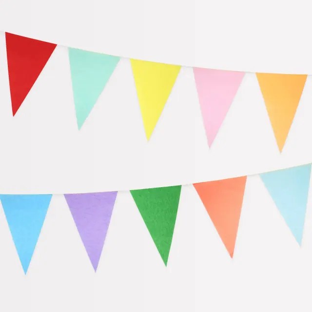 Meri Meri Bright Tissue Flag Garland Set