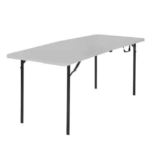 Cosco 30-in x 72-in Indoor Rectangle Resin Gray Folding Table