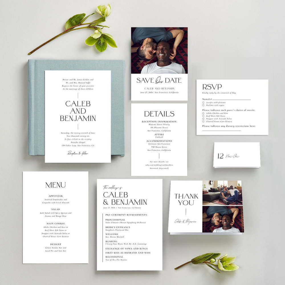 Piccola Photo | White | Zola Save The Dates