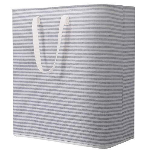Lifewit Freestanding Laundry Hamper Clothes Hamper Large Capacity Basket with Extended Handles for Storage Clothes Toys in Bedroom, Bathroom, Foldable, 100L, Grey