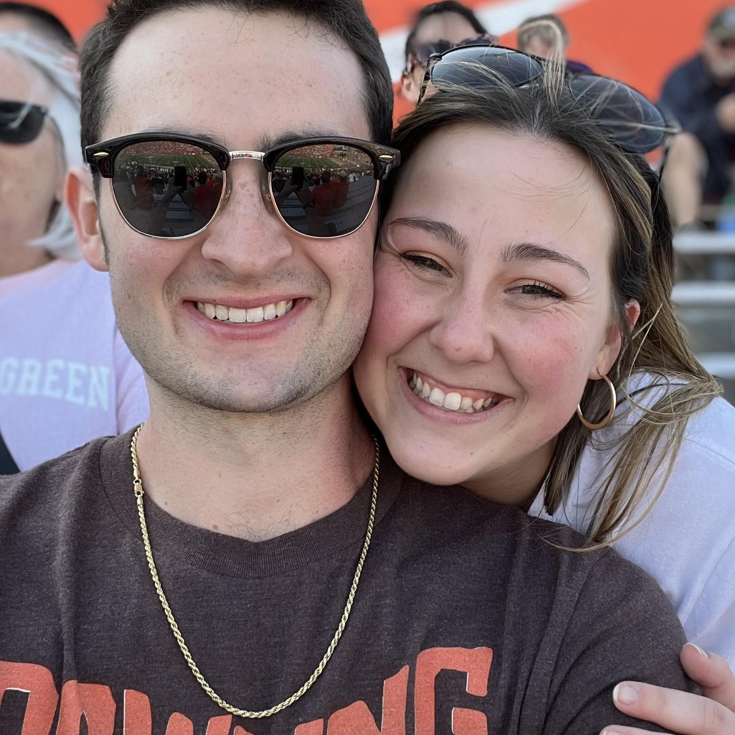 Cheering on Falcon Football at BGSU Homecoming 2023!
