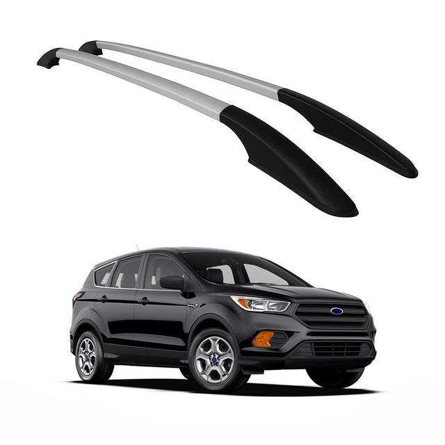 Fits Ford Escape 2013-2019 Top Roof Side Rails Bars Luggage Port Rack Bar Silver