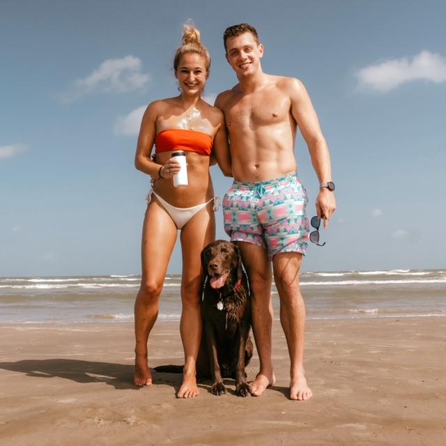 A quick day trip to Galveston, TX with the Carpenter's dog, Cash.