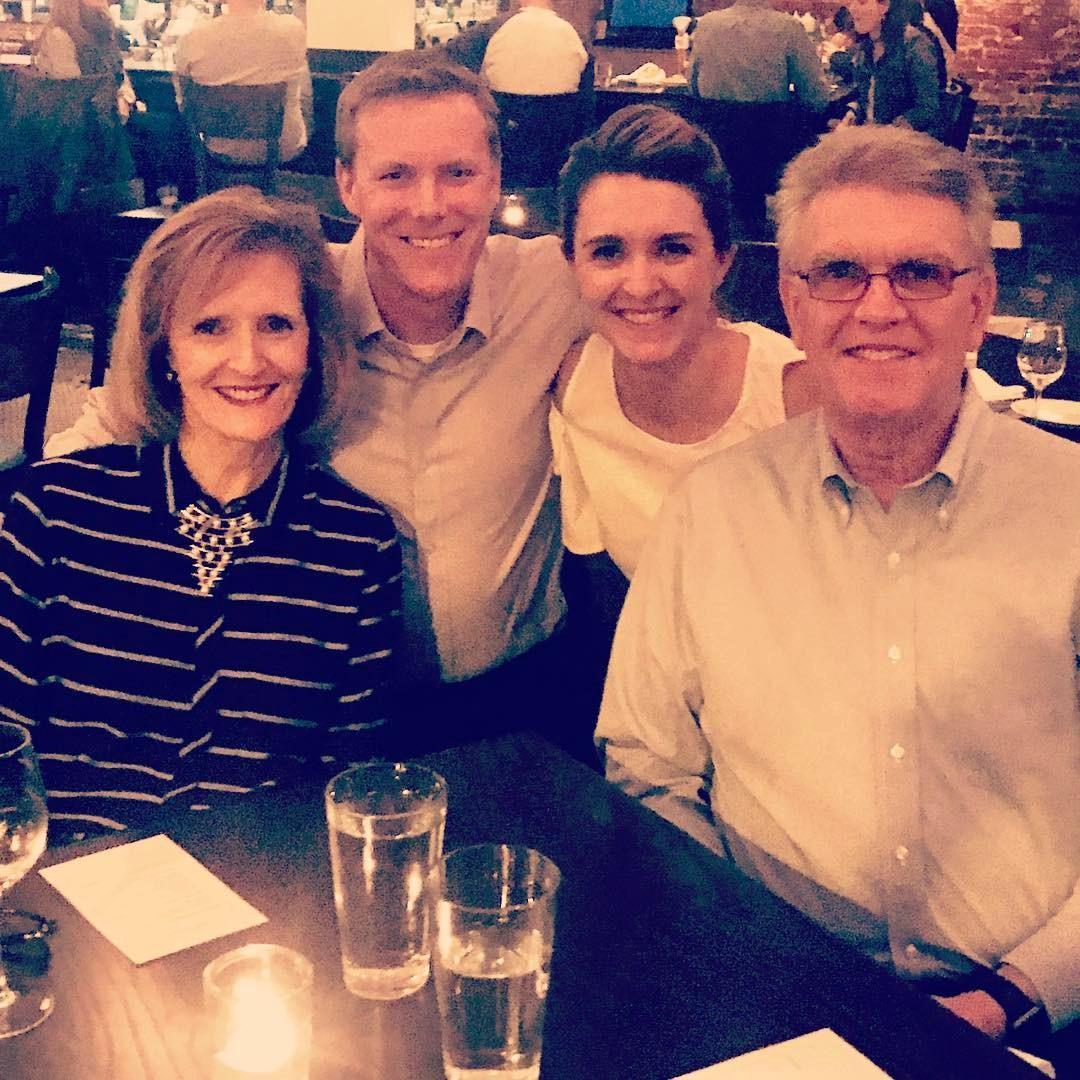 Dinner with my parents after they helped us move into our first home together!