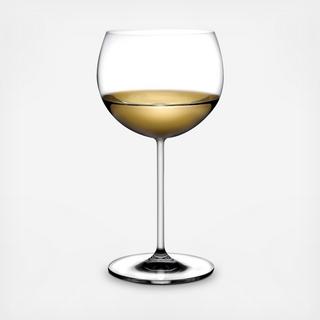 Vintage Bourgogne Blanc Wine Glass , Set of 2