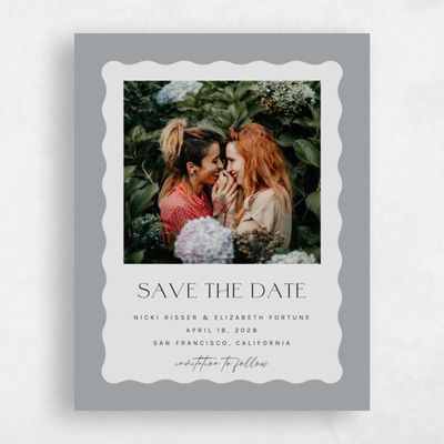 Pewter Gray, Grey Wedding Save the Date - Spencer Photo