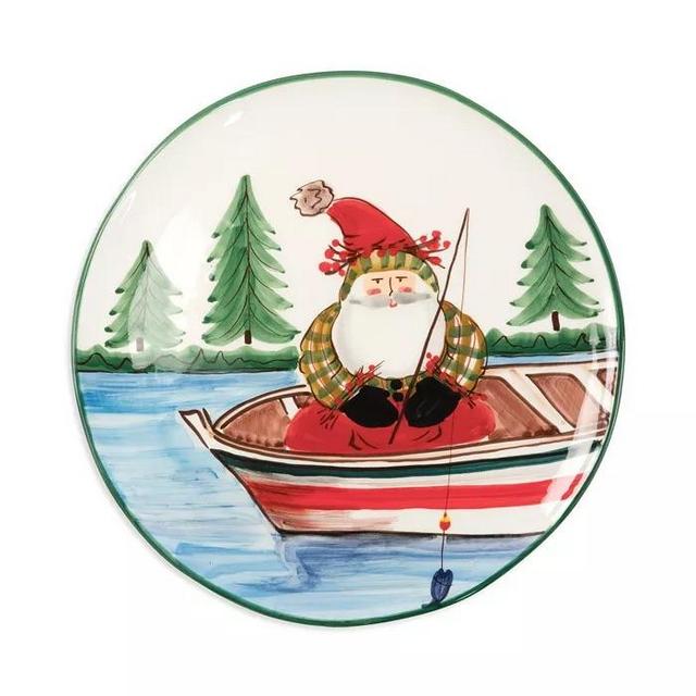 B2 Vietri Old Saint Nick Round Fishing Platter