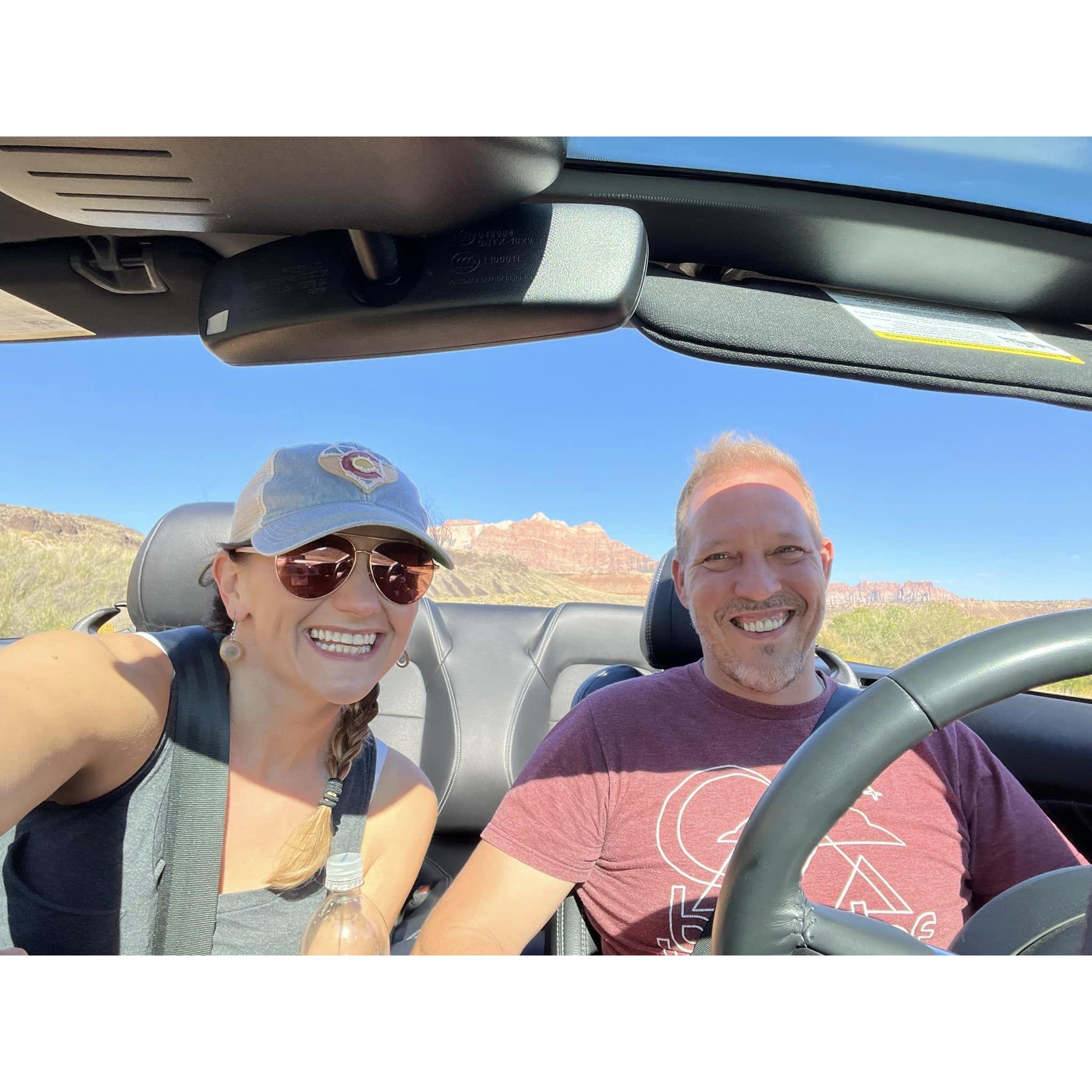 The drive from Zion to Vegas in the convertible was someone's favorite!