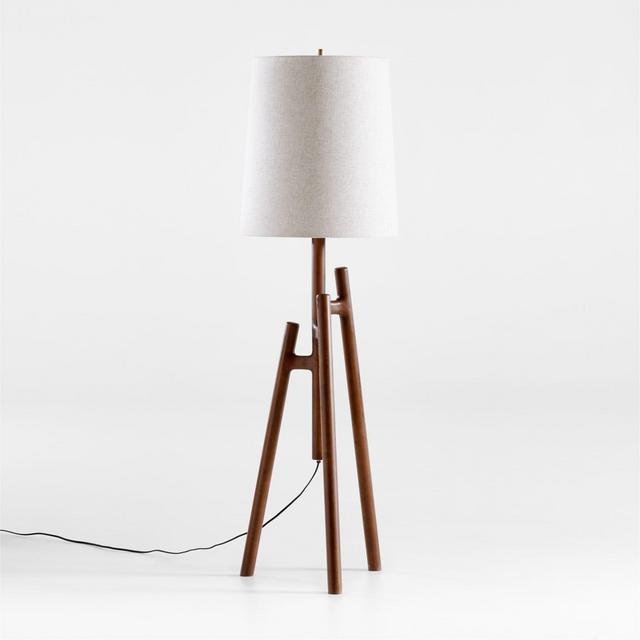 Lockeland Walnut Tripod Floor Lamp