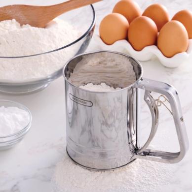 Farberware Professional Stainless Steel Flour Sifter with One-Hand Operation