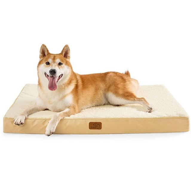 Bedsure Large Orthopedic Foam Dog Bed for Small, Medium, Large and Extra Large Dogs/Cats Up to 50/75/100lbs - Orthopedic Egg-Crate Foam with Removable Washable Cover - Water-Resistant Pet Mat