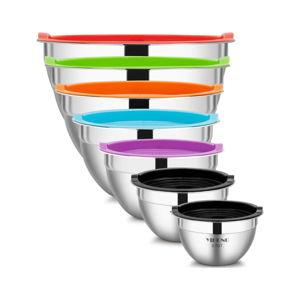 7 Piece Metal Mixing Bowls with Lids