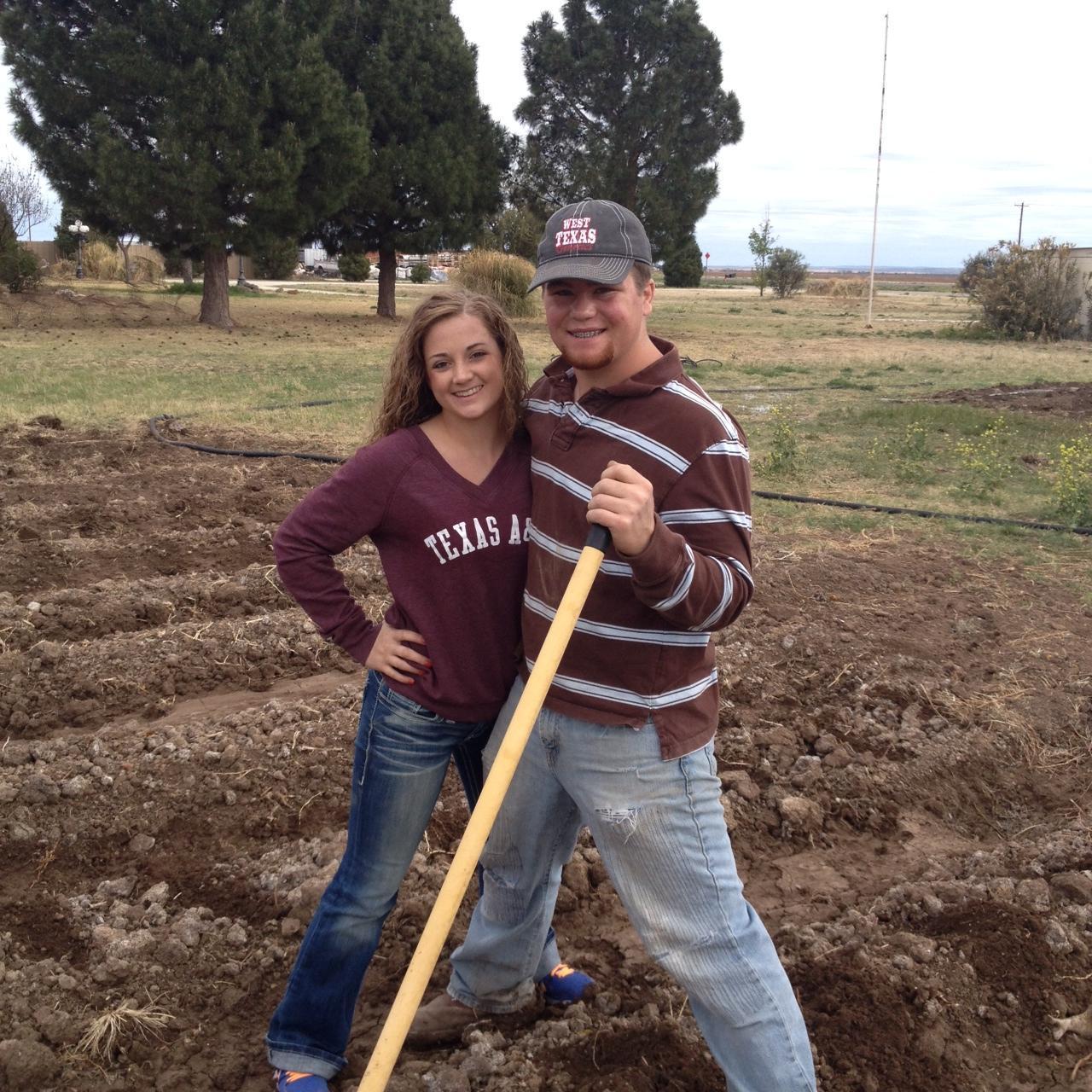 The first year I helped with the garden. Who knew what all I was getting into. Also, who knew I would getting proposed in that soil :)