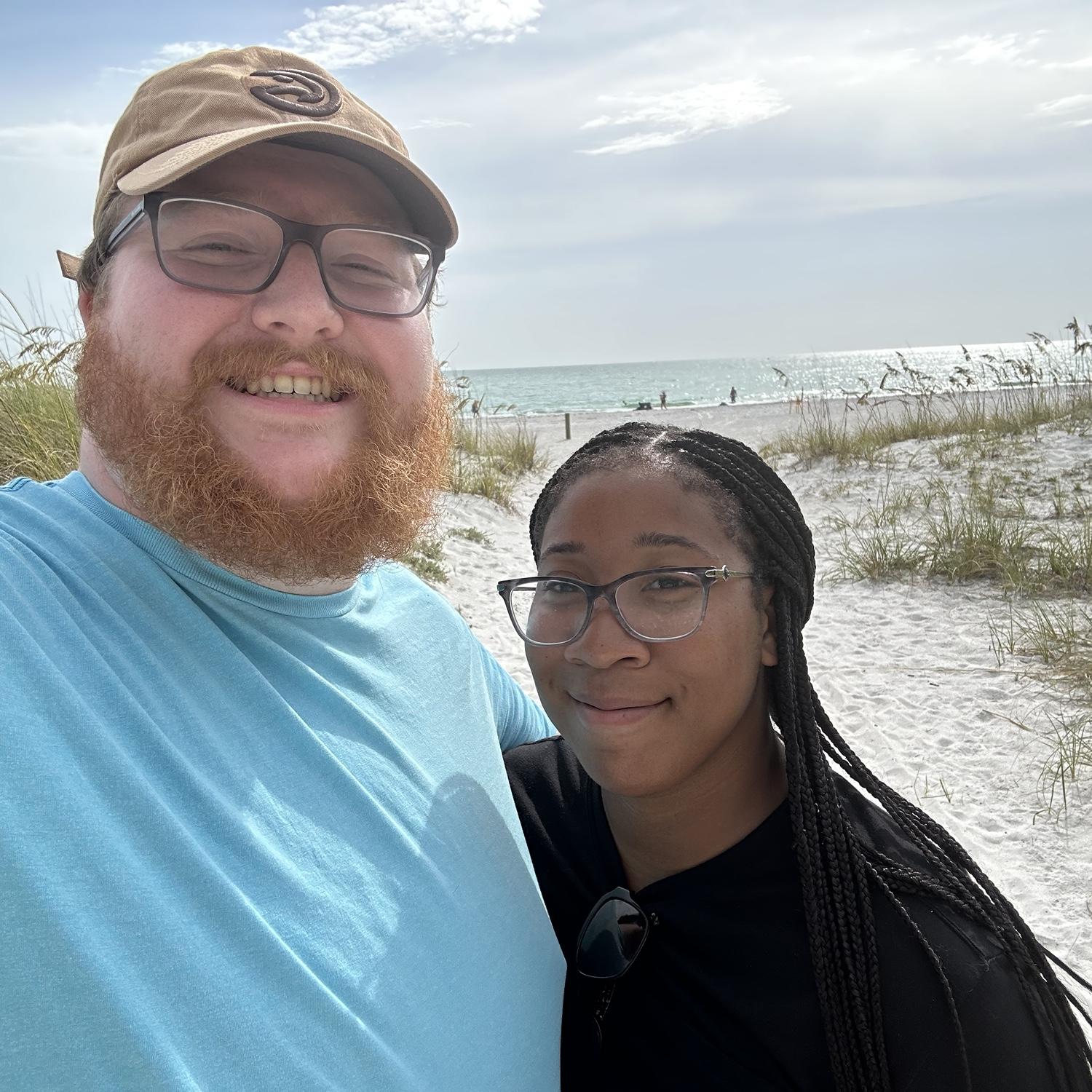 Beach trip, the week he proposed!