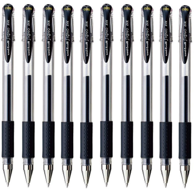 uni-ball Signo Dx Um-151 Gel Ink Pen - 0.38 Mm - 10 Pcs - Black - Uni Mitsubishi Pencil