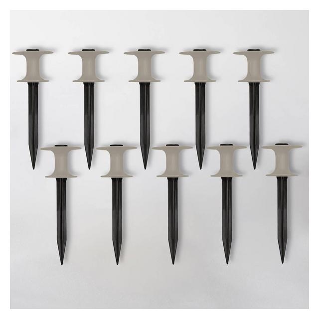 10pk Resin Hose Guides Dark Taupe - Suncast