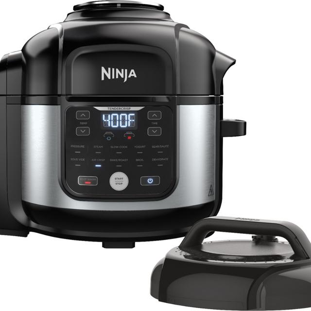 Ninja - Ninja® Foodi® 11-in-1 6.5-qt Pro Pressure Cooker + Air Fryer with Stainless finish, FD302 - Stainless Steel