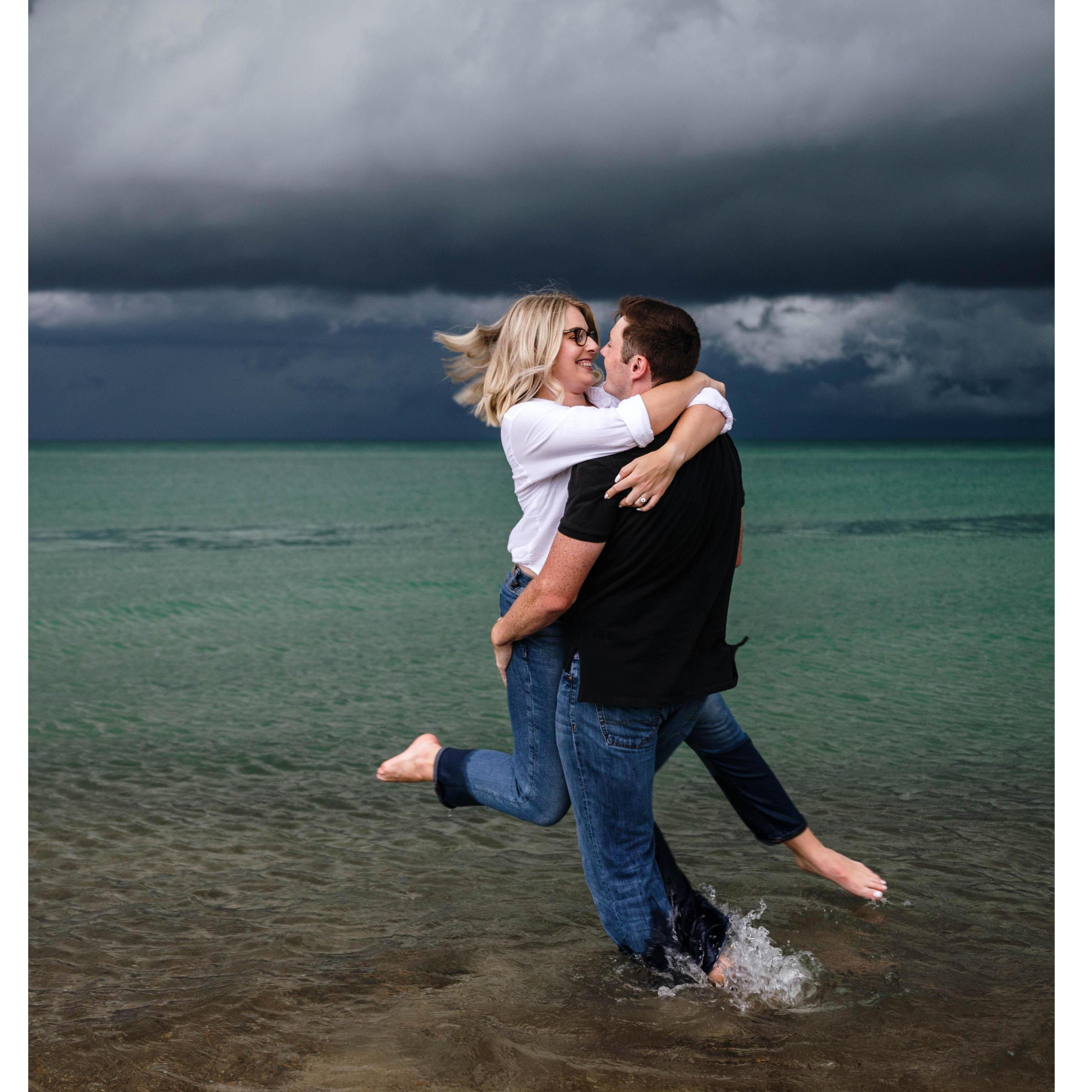 Minutes before a severe thunderstorm on Lake Michigan. Probably wasn't the smartest idea...but made for some GREAT pictures!