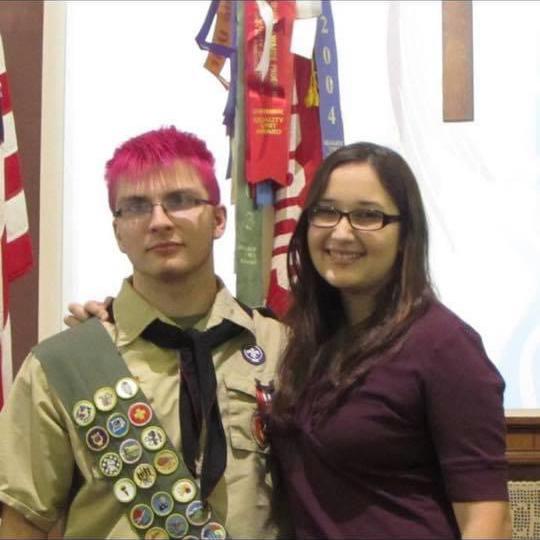 Charlie and Brittany at Charlie’s Eagle Scout Award Ceremony