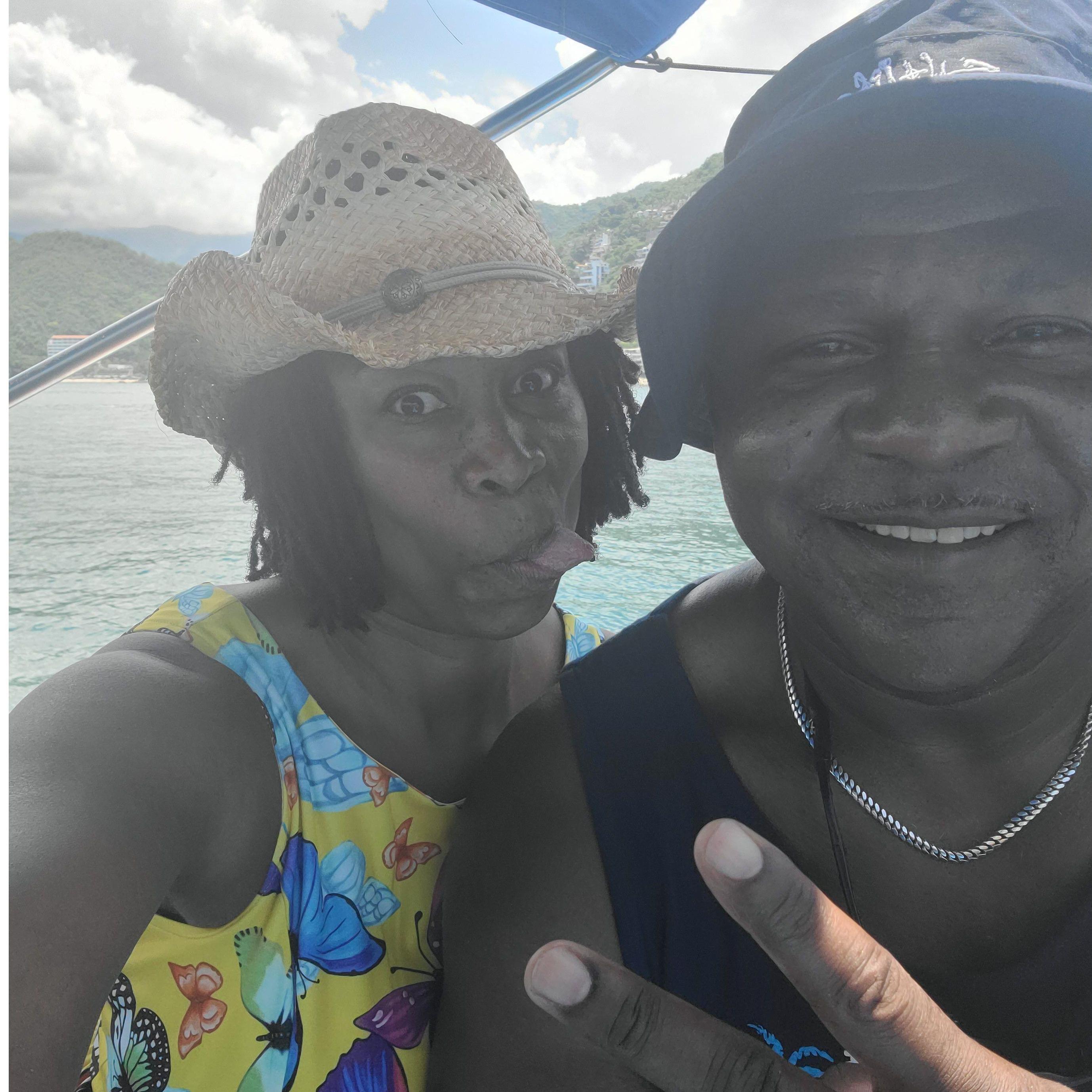 On a boat ride in Puerto Vallarta, Mexico, 22 July 2022.