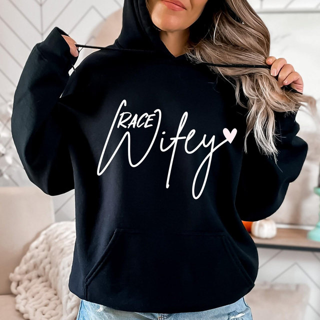 Race Wifey Hoodie, Personalized Wife Race Sweatshirt, Race Day Tee, Race Day Vibes, Race Season, Gifts for Racing, Motocross Sweatshirt