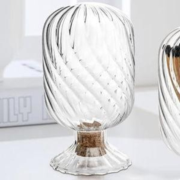 moonoom Helix Shaped Match Holder, Glass Matches Cloche for 3.5 Inch, Upside Down Match Holder Jar for Scented Candle on Dining Table Fireplace Bathroom Decoration, Not Include Matches