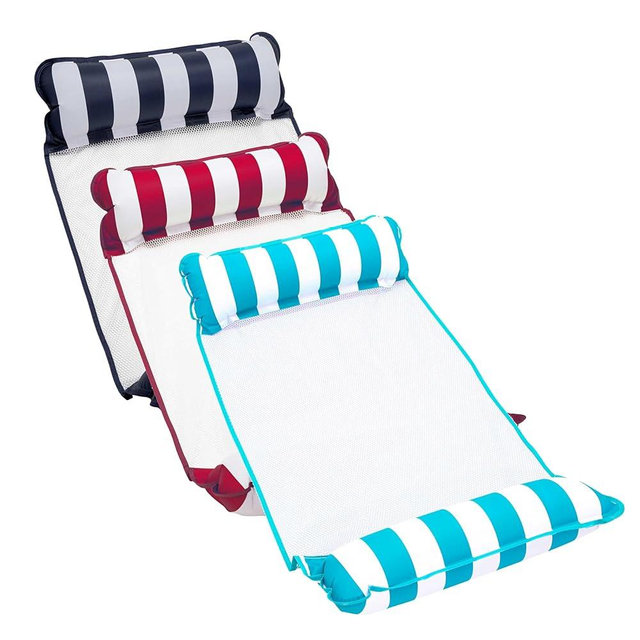 Aqua 4-in-1 Monterey Hammock Pool Float & Water Hammocks, 1-2-3-4 Multipacks – Multiple Colors/Styles – for Adults and Kids Floating