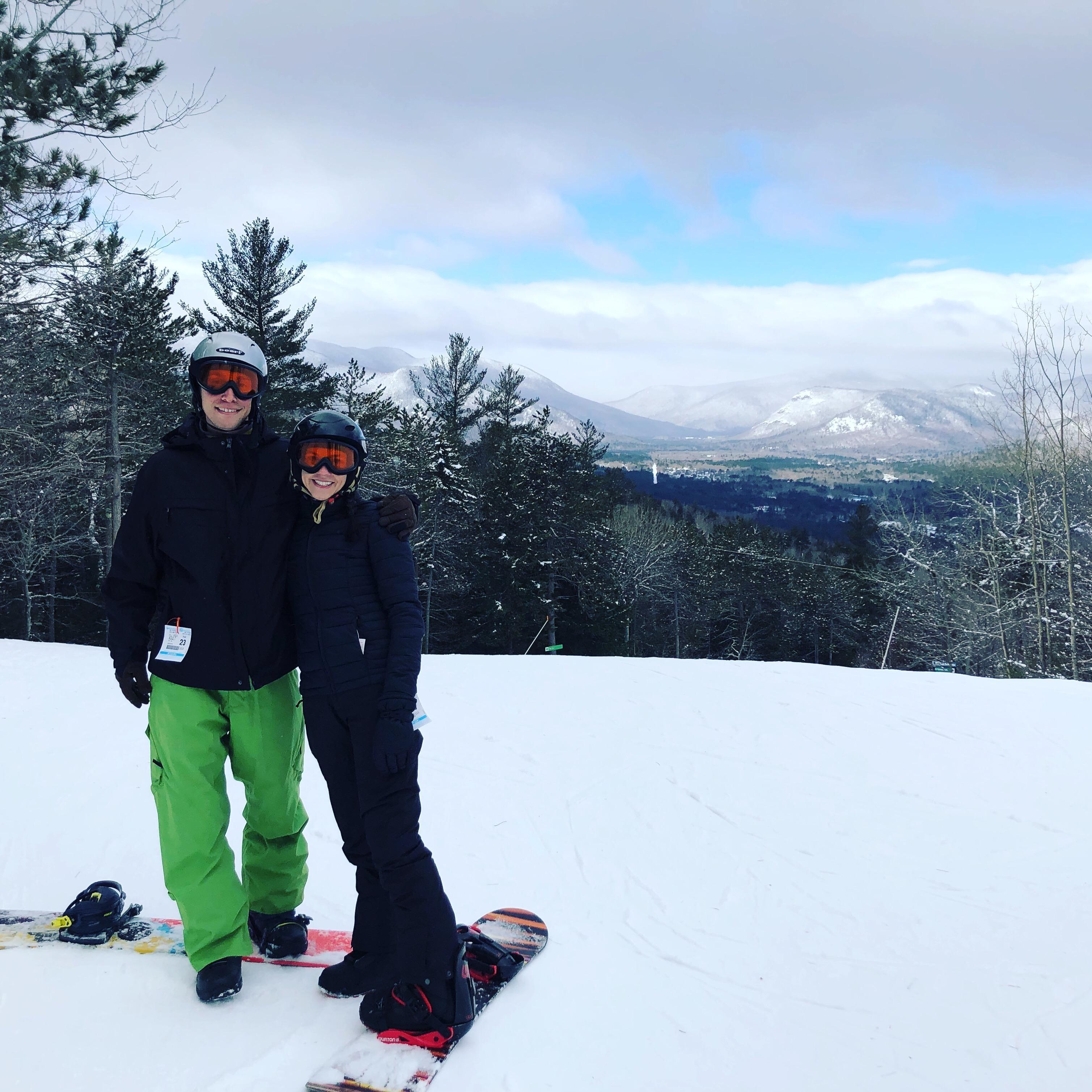 Our first time snowboarding! 

January 2019