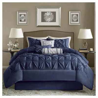 Piedmont 7 Piece Comforter Set- Navy (Queen)