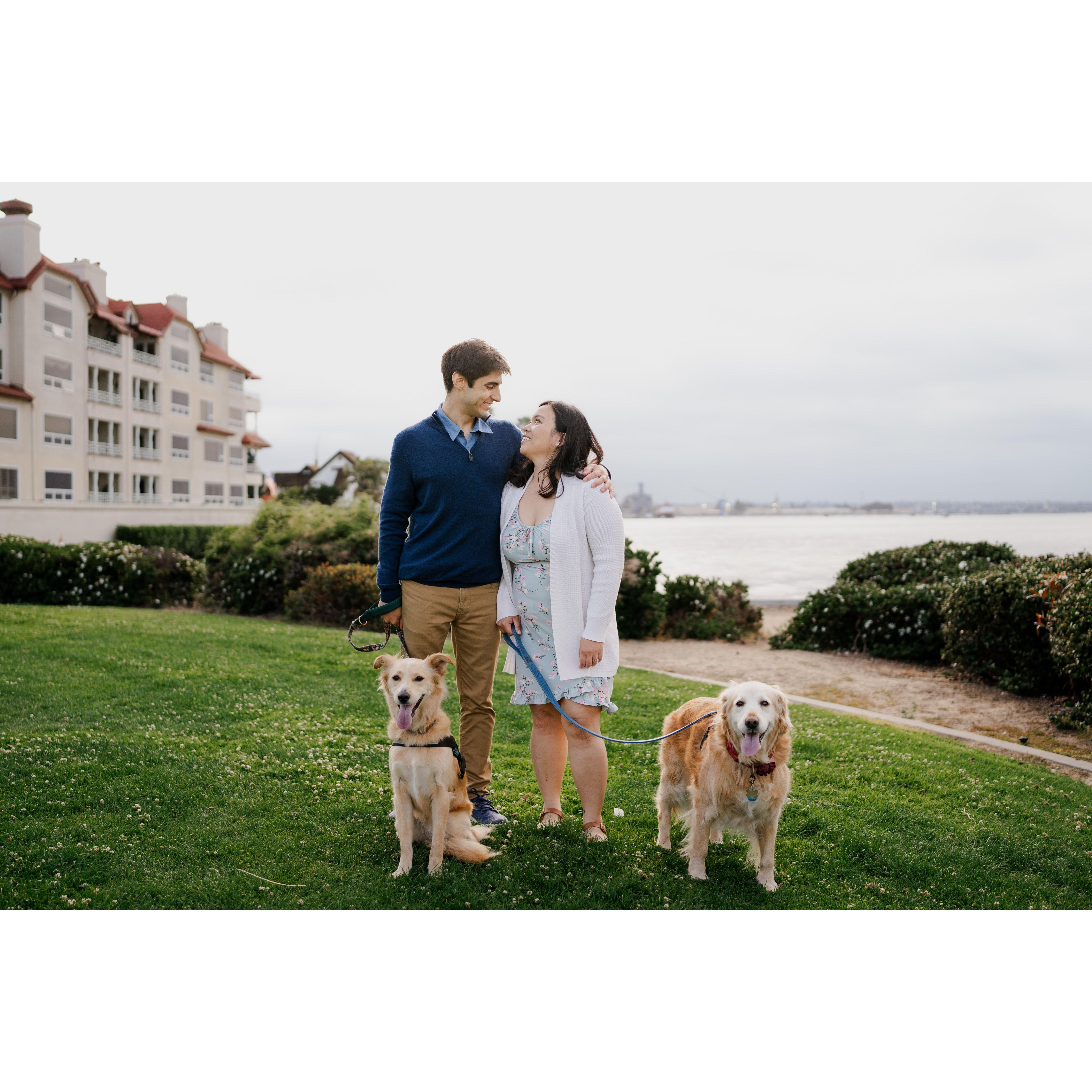 With Molly and Penny (Coronado 2024)