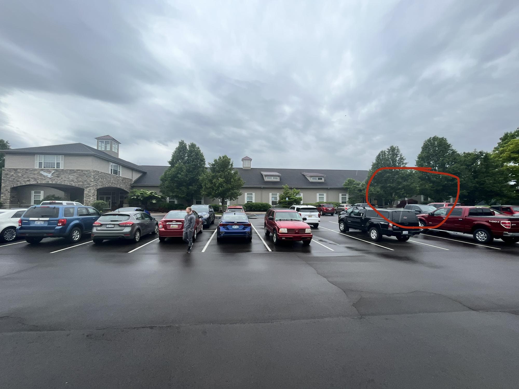Use the small entrance on the right side of the building— NOT the big entrance!