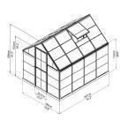 Harmony 6 ft. x 8 ft. Polycarbonate Greenhouse in Green