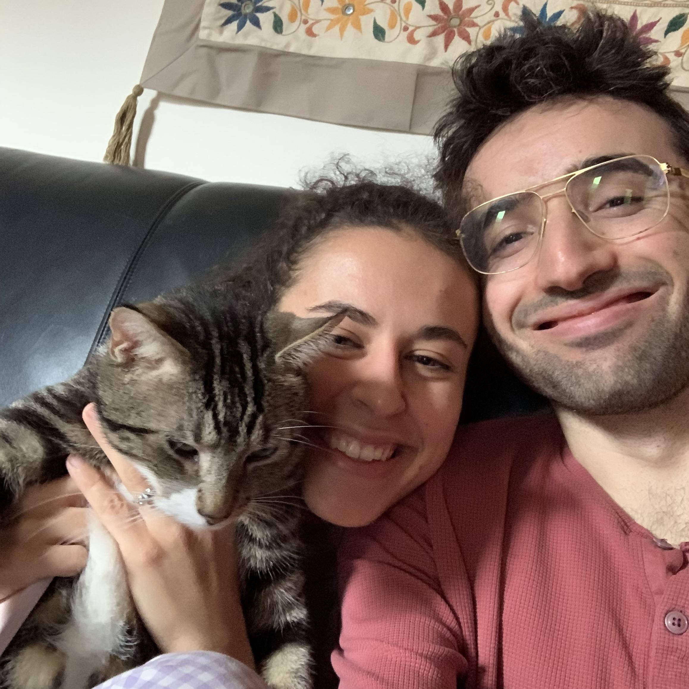 Selfie with Finny on our six-year anniversary (November 2024)