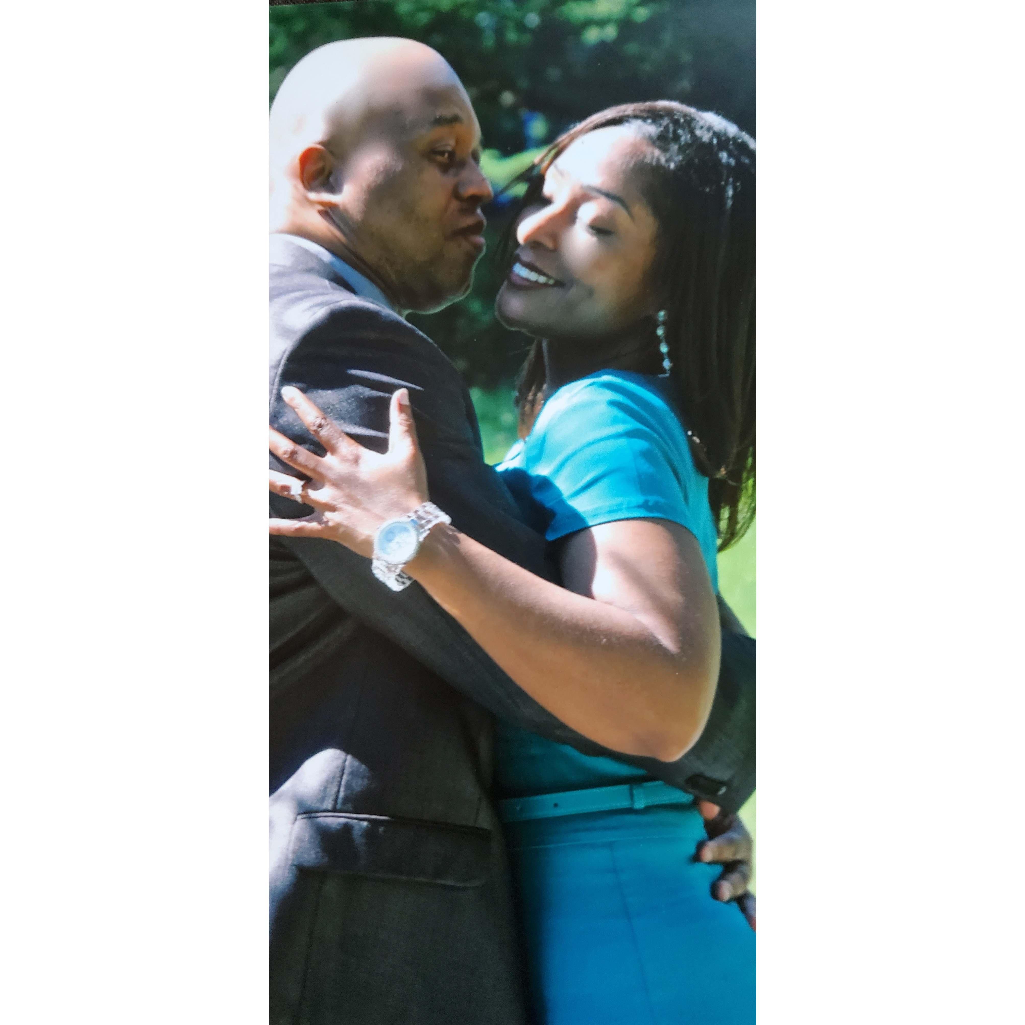 Starr's in her favorite spot...G's arms.