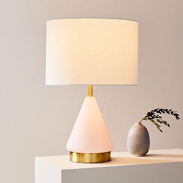 Metalized Glass USB Table Lamp (20")