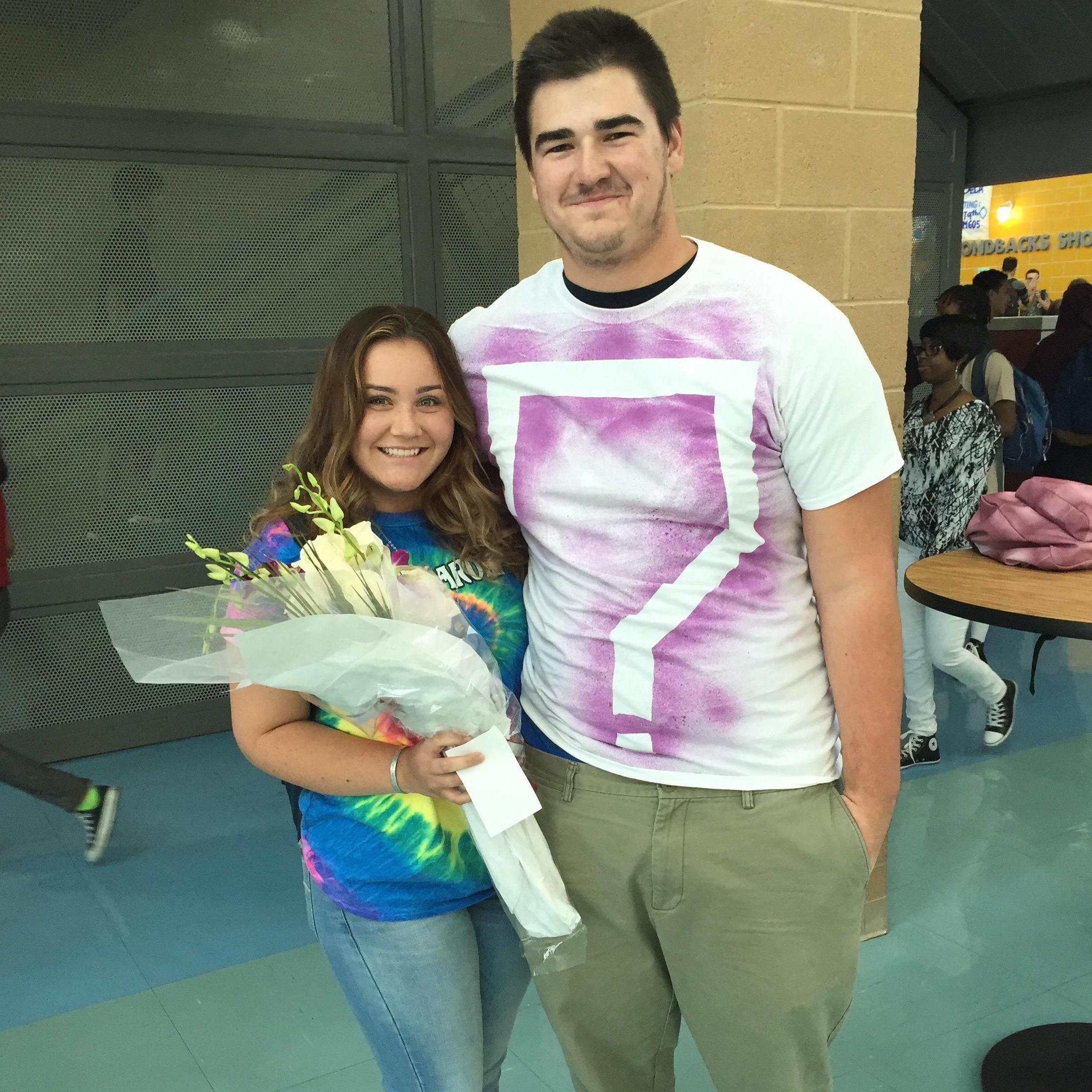 This was the first photo we ever took together, right after Jack asked me to homecoming. Such an unforgettable moment!