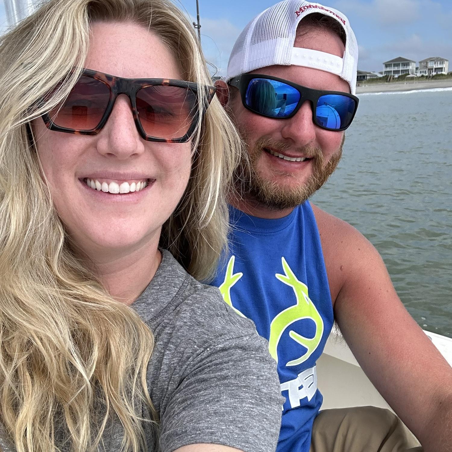 On our first fishing trip 🐟