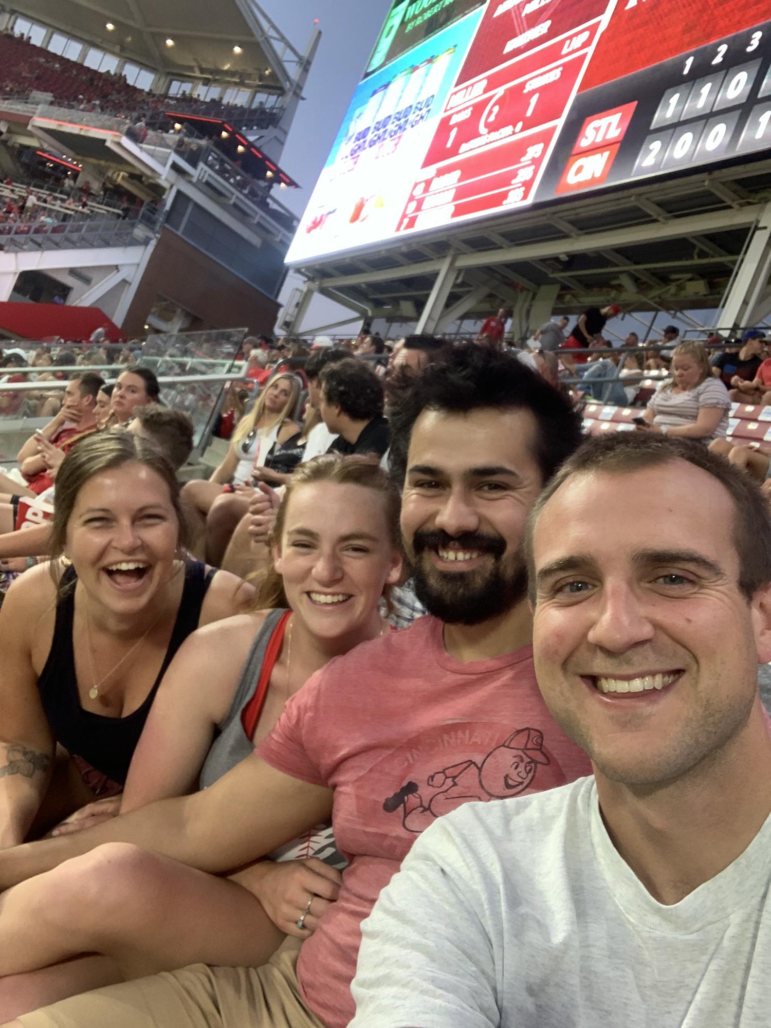 Reds game with Raychel and David