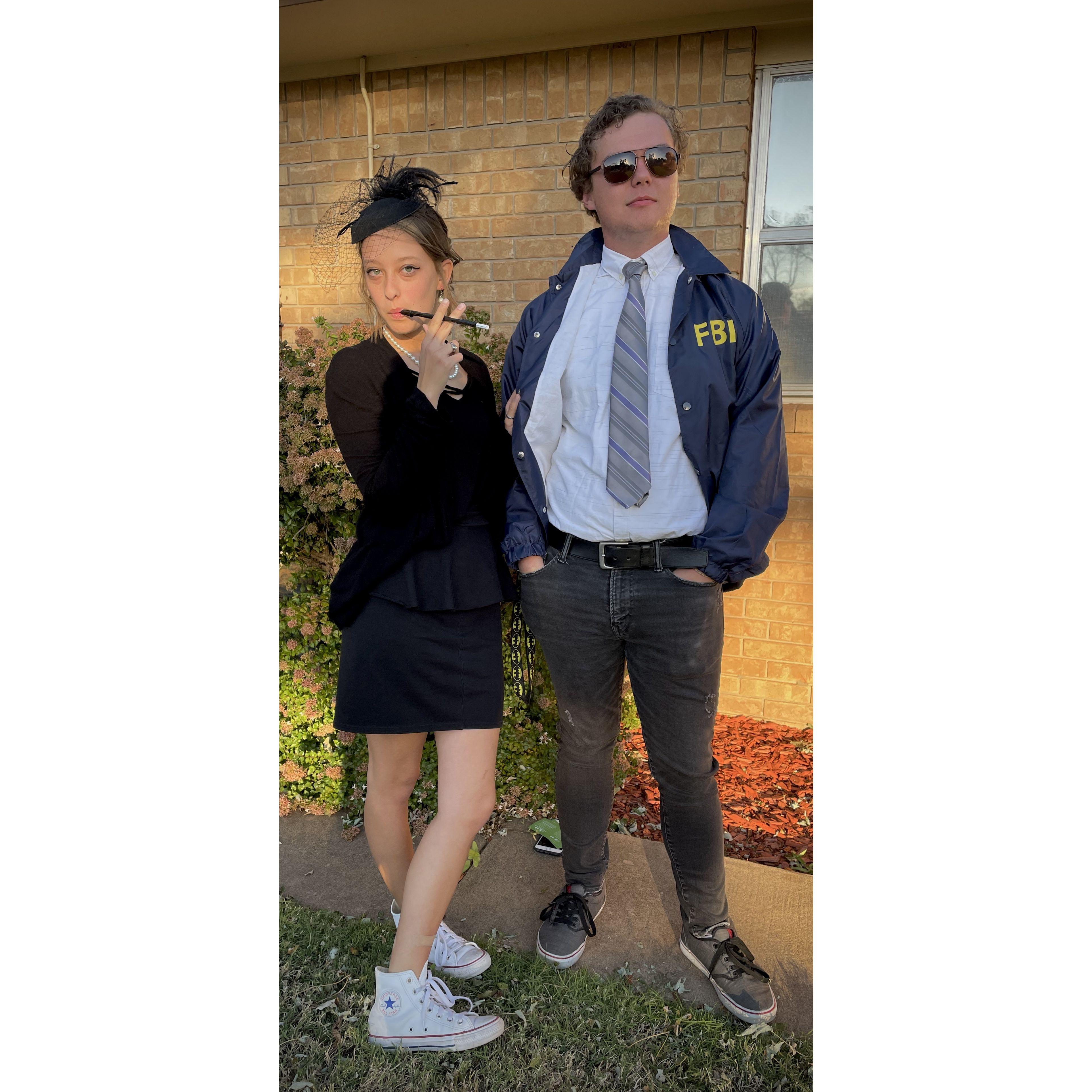 Halloween 2021! We dressed as Janet Snakehole and Burt Macklin from our favorite tv show, Parks and Rec.