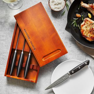 Bob Kramer Euroline Damascus Steak Knife, Set of 4