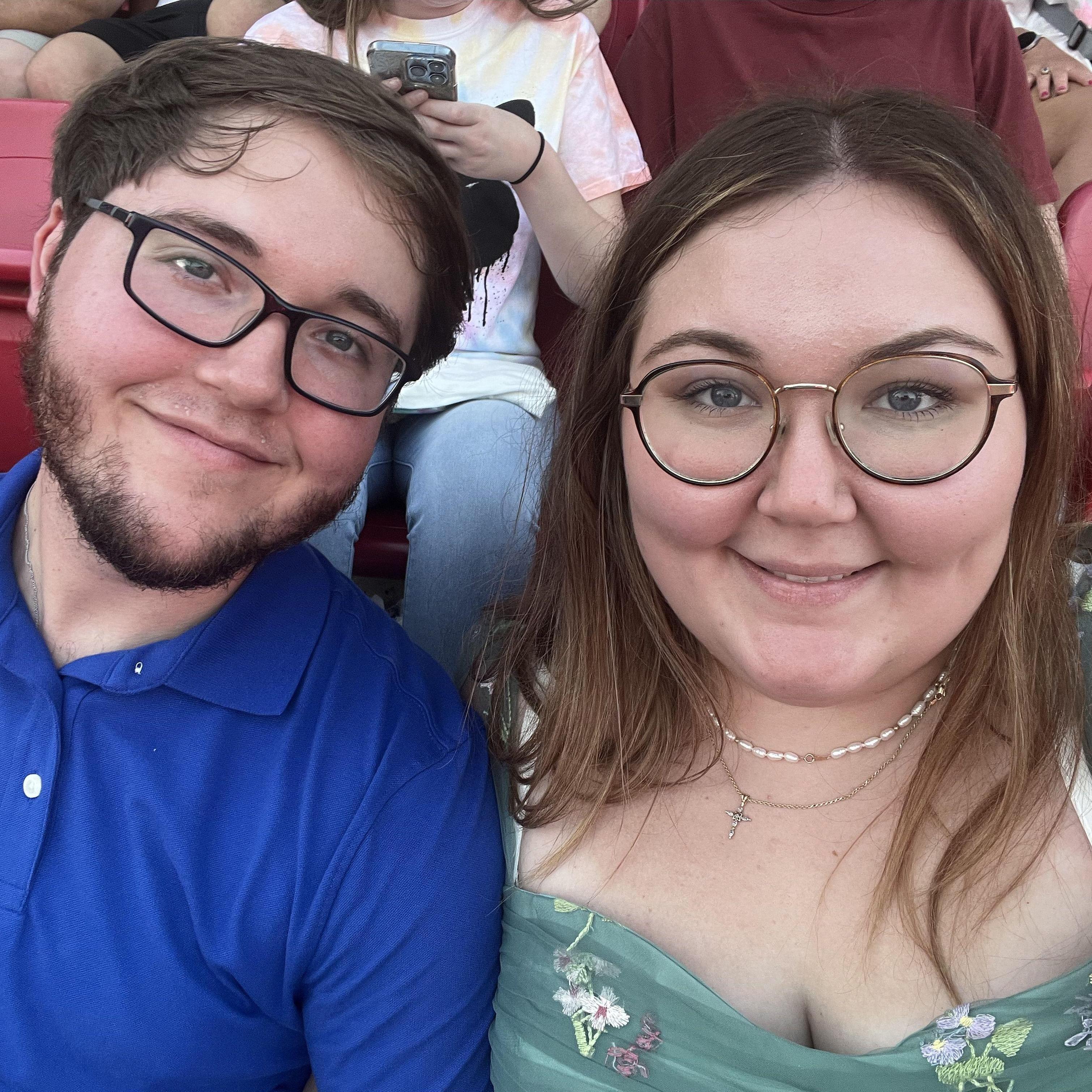 Ed Sheeran Concert at Nissan Stadium in Nashville, Tennessee. 7.22.23. We went to see the musician who wrote our first dance song. Getting some selfies in before Ed comes on stage!