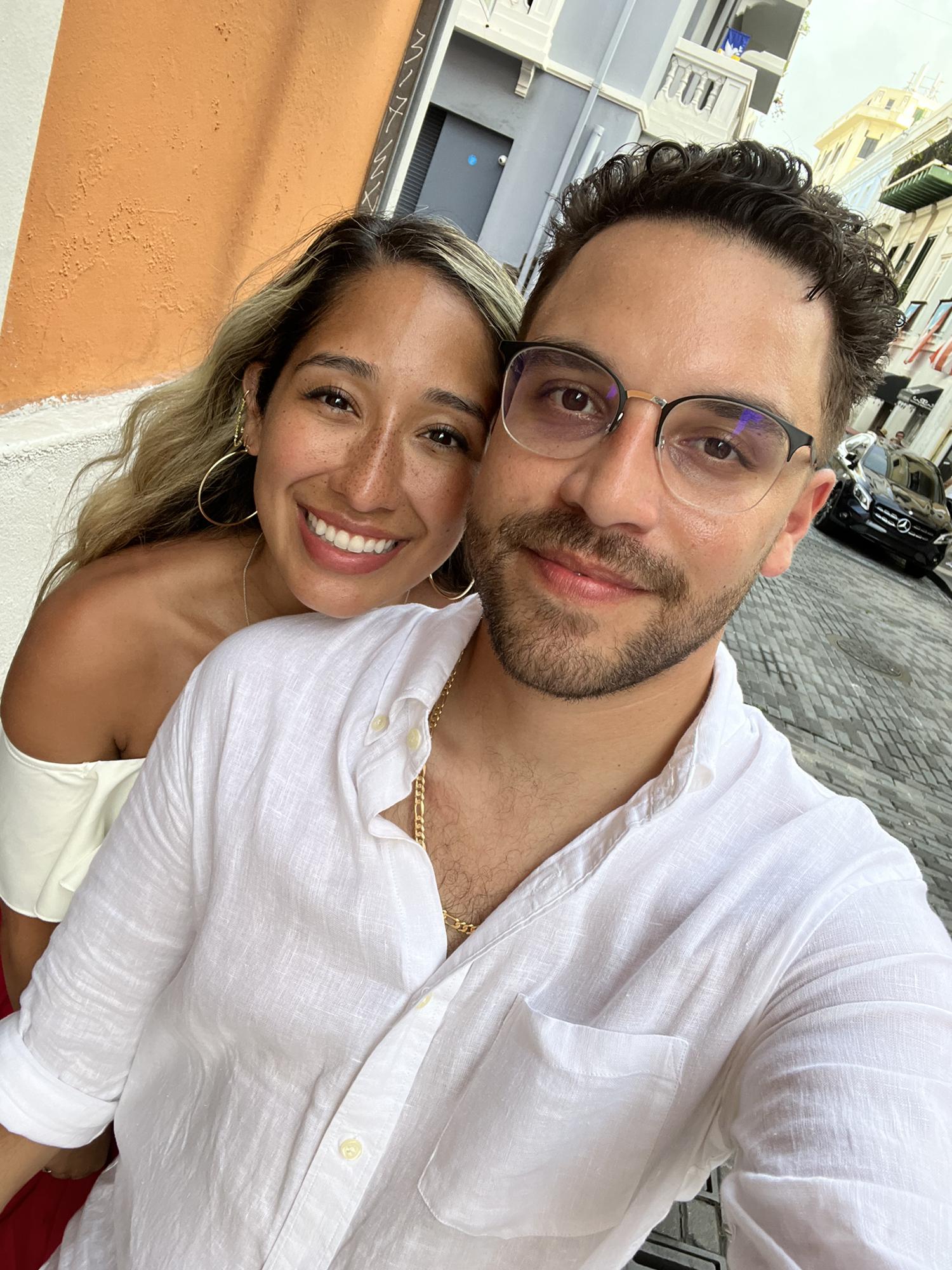 During the couple's engagement shoot in Viejo San Juan, Puerto Rico. Literally the day after Jose proposed to Jackie.