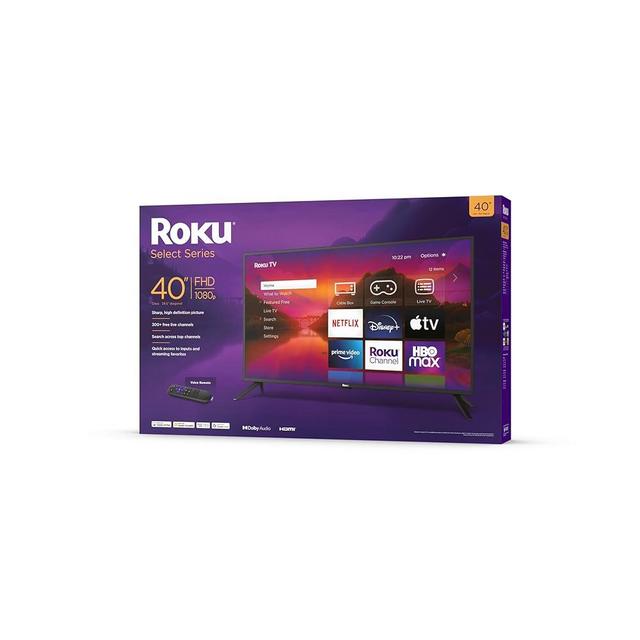 Roku 40" Select Series 1080p Full HD Smart TV Voice Remote, Bright Picture, Customizable Home Screen, and Free TV