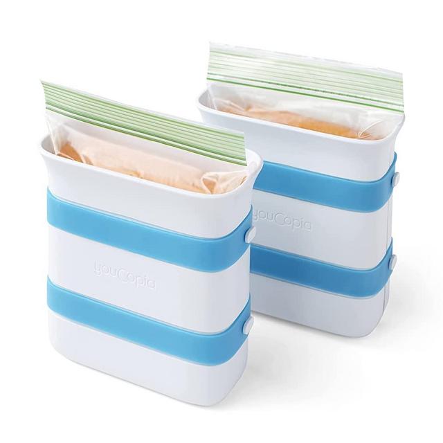 YouCopia FreezeUp Freezer Food Block Maker, Quart 2-Pack
