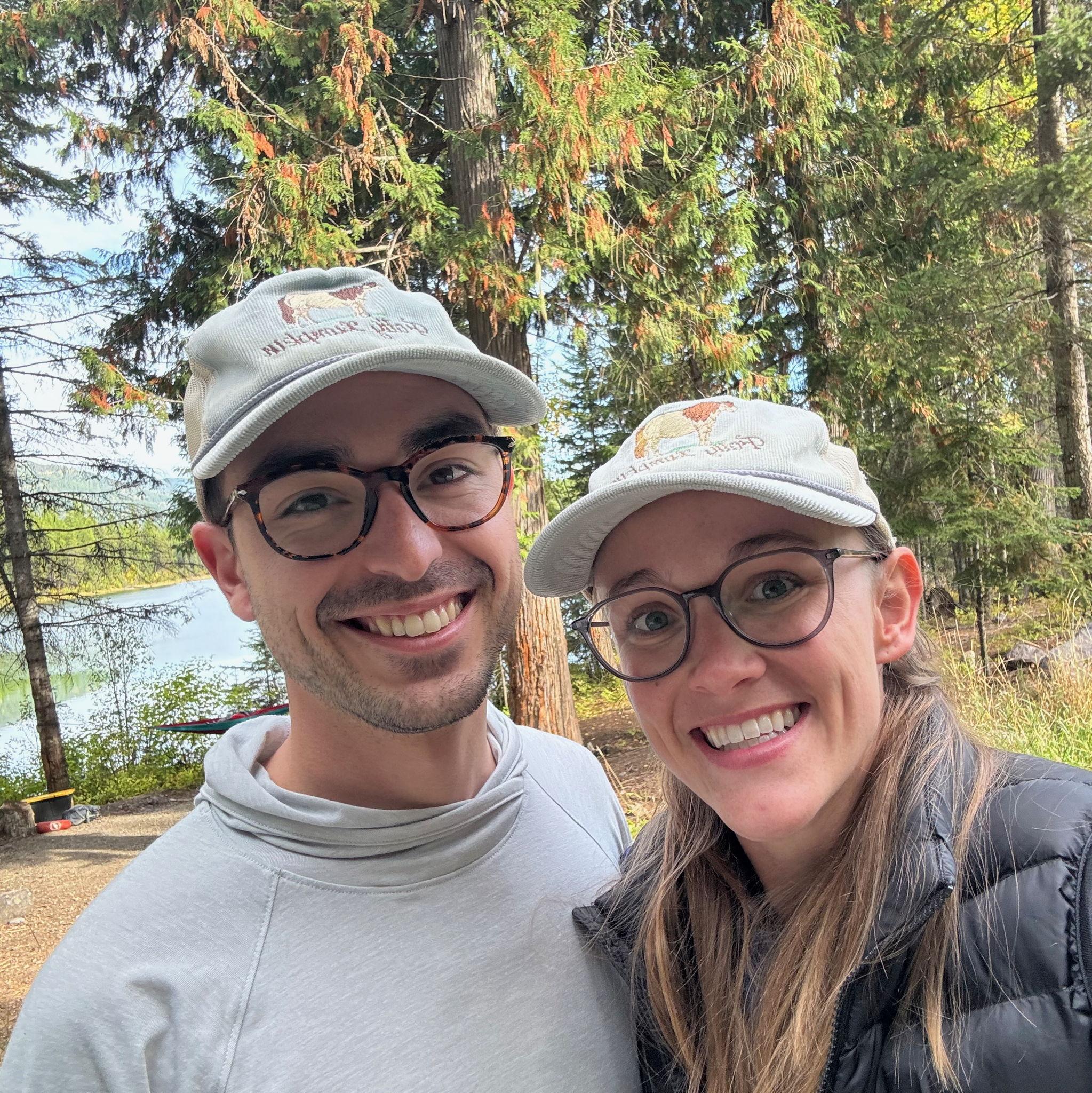 Mackenzi left her hat at home. I had another hat staged in the car, now we wear our matching hats all the time.