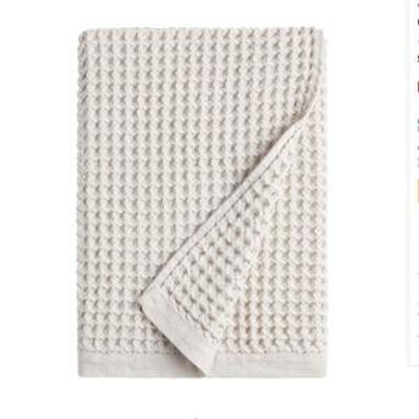Light Gray Cotton Waffle Weave Hand Towel - World Market