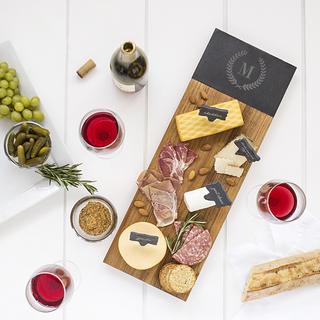 Personalized Charcuterie Serving Board & Cheese Markers