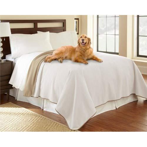 Mambe 100% Waterproof Furniture Cover for Pets and People (King/Queen 90"x90", Buff-Camel)
