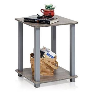 Furinno 12127GYW/GY Simplistic End Table, French Oak Grey, Set of 2