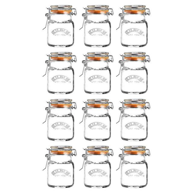 Kilner Spice Jar 2.4 oz, Set of 12 - Clear